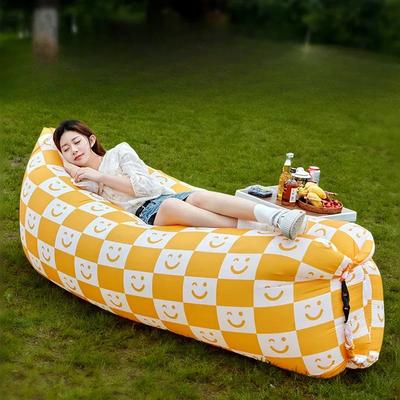 Sofá Hinchable para Persona Perezosa para Camping al Aire Libre, Festival de Música, Sofá Hinchable Plegable para Un Minuto, Asiento Portátil Hinchable