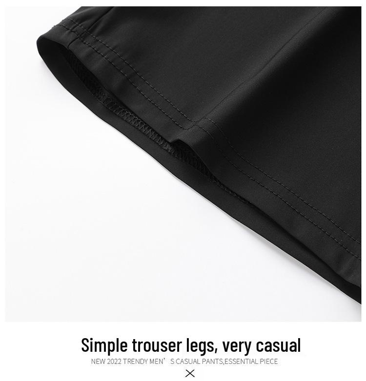 Men's Summer Ice Silk Quick-Dry Elastic Shorts - Lightweight, Breathable Sportswear for Youth.