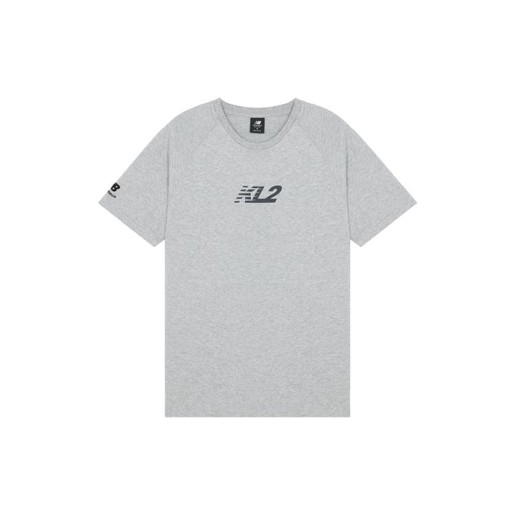 

New Balance Sport Crew Neck Short Sleeve T-Shirt Men Tops Gray MT13589-AG