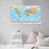 Polyester World Map,Educational Poster Print Wall Art Painting Background Banner,Travel Products,Wall Prints Posters Pictures Decor