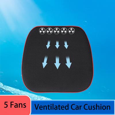 Car Summer Cool Air Seat Cushion Universal With USB Fan Fast Blowing Ventilation Seat Mat Auto Seat Car Accessory