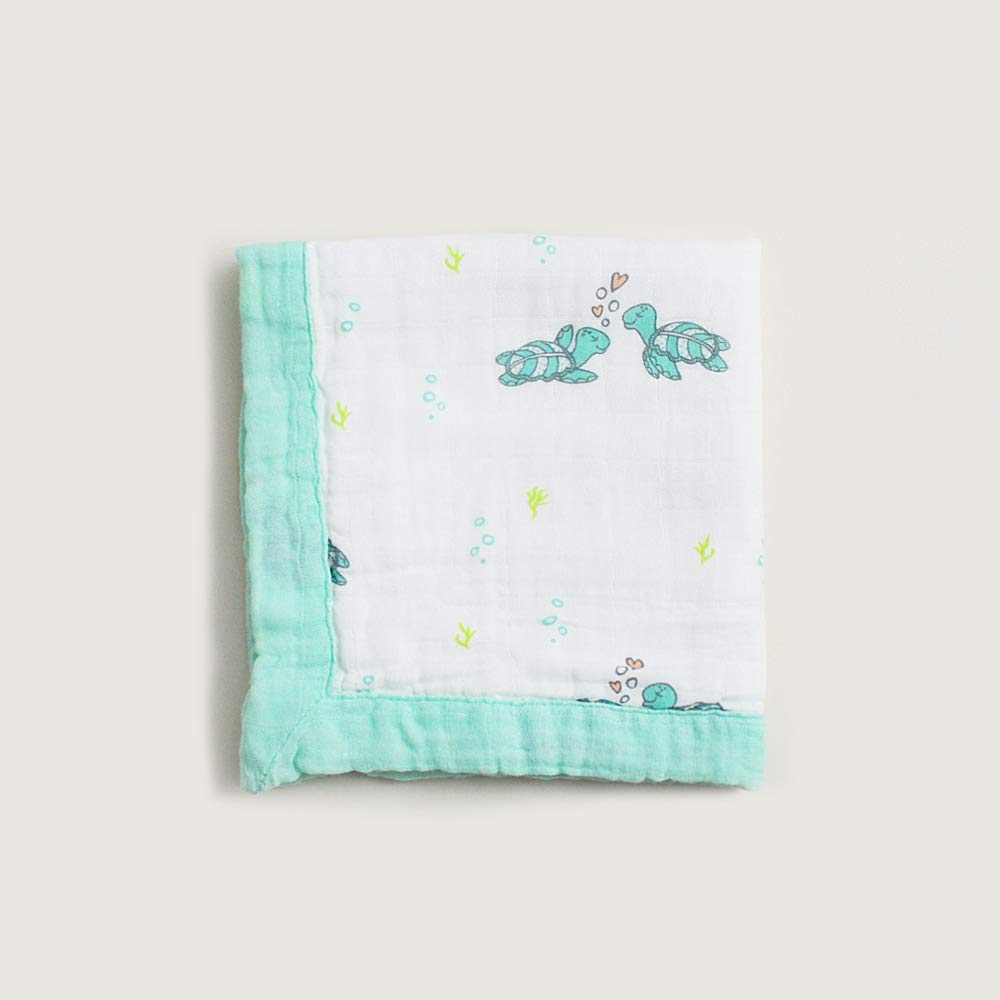 Coco Moon Blanket Honu Sea Turtle Print Ocean Creatures Hawaiian Baby Mini Blanket Silky Soft To the Touch (Coco Moon) [Security / Honi]