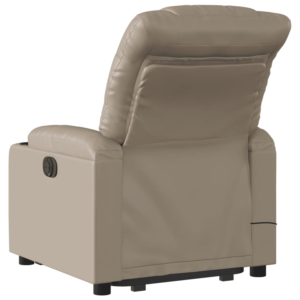 Massage Chair with Rising Function Cappuccino Brown Faux Leather