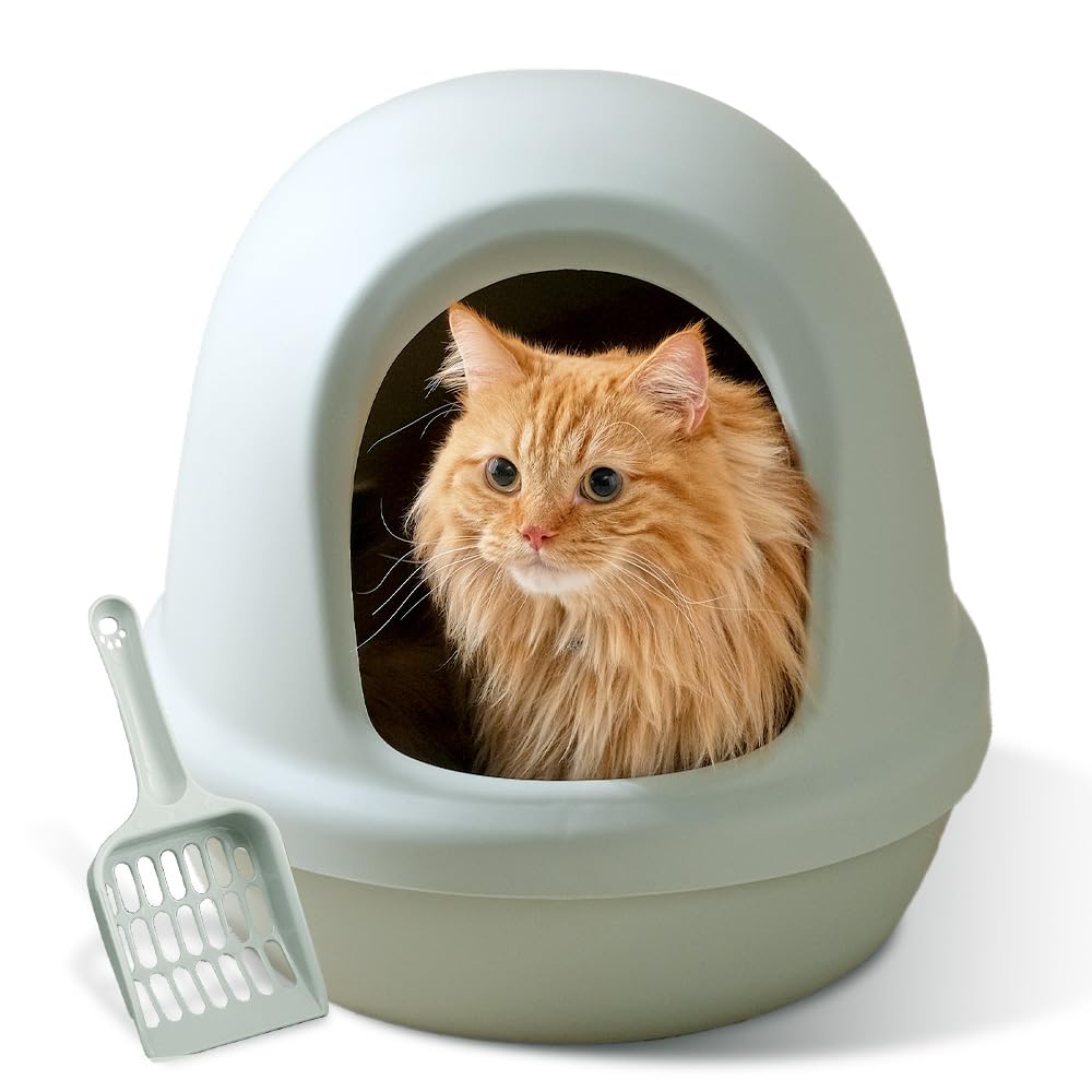 

Iris Ohyama Cat Toilet Simple Full Cover Mint Gray P-NE-500-F