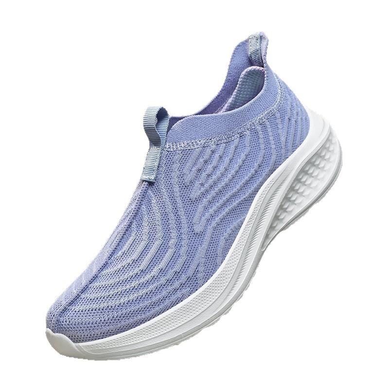 New Trendy Shoes Couple Shoes Black Lightweight Shock-absorbing Running Sports Shoes Lazy Foot Socks Mesh Shoes