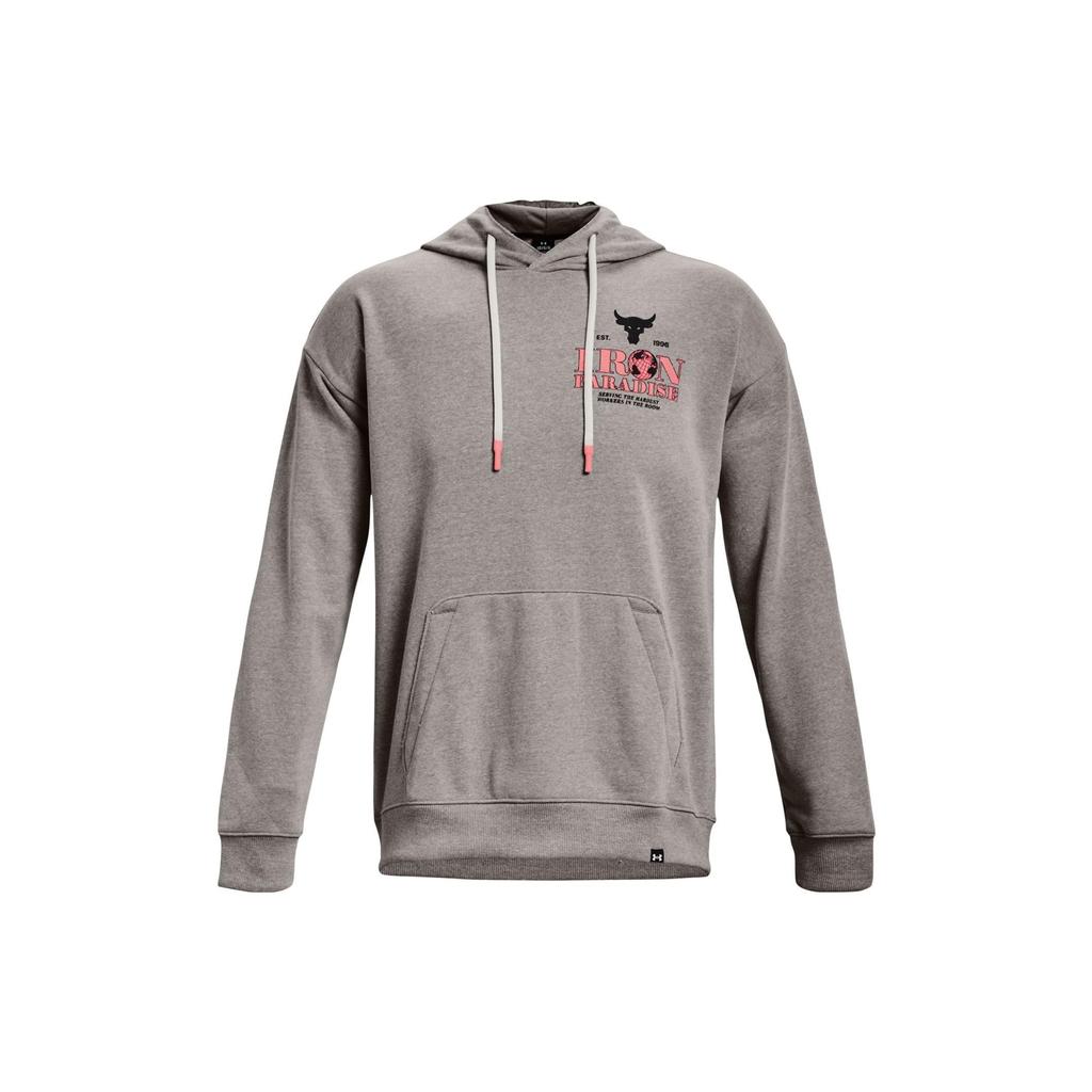 Under Armour Graphic Print Sports Drawstring Hoodie Men Hoodies Gray 1373562-294