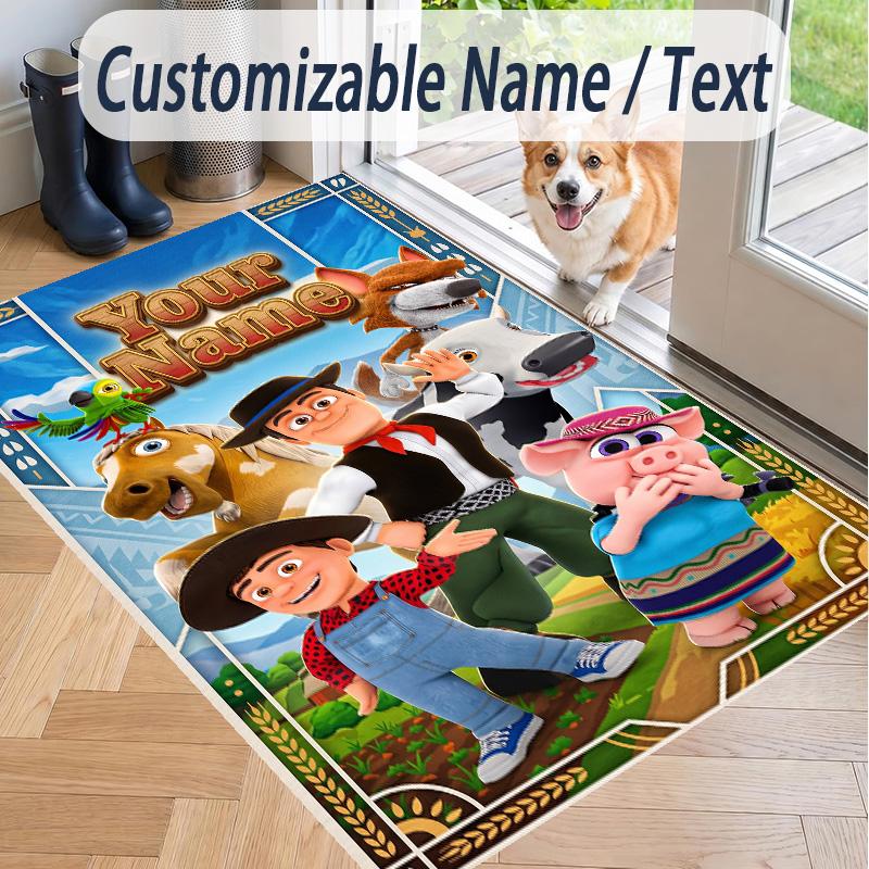 Custom Text La Granja de Zenón Pattern Floor Rug Soft Indoor Carpet Mat Living Room Bedroom