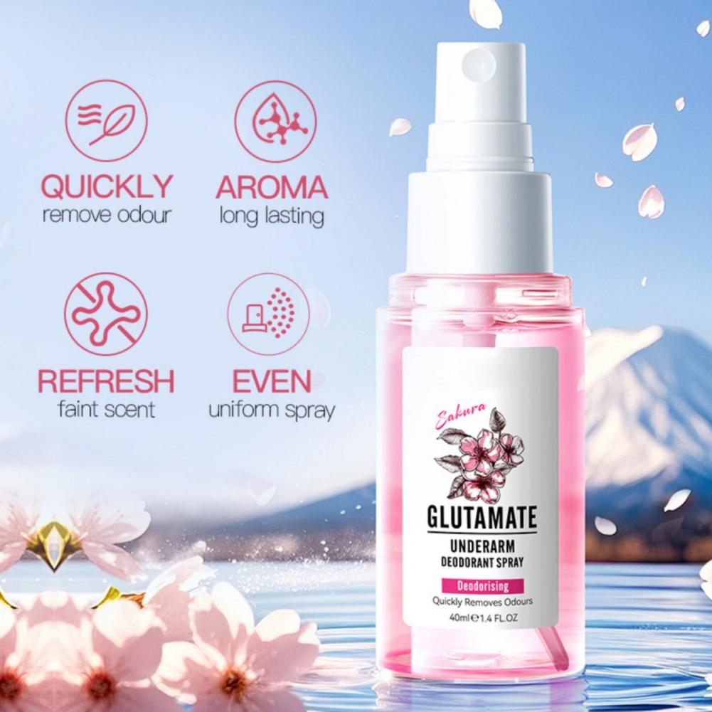 Sakura Underarm Deodorant Spray Quickly Removes Odors Long Lasting Scent