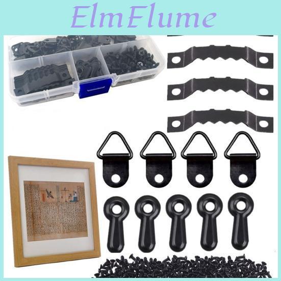Triangle Frame Small Hanger Picture Hooks With Screws Rustproof Wall Hanging Ring Hooks Kit Hardware Accessories