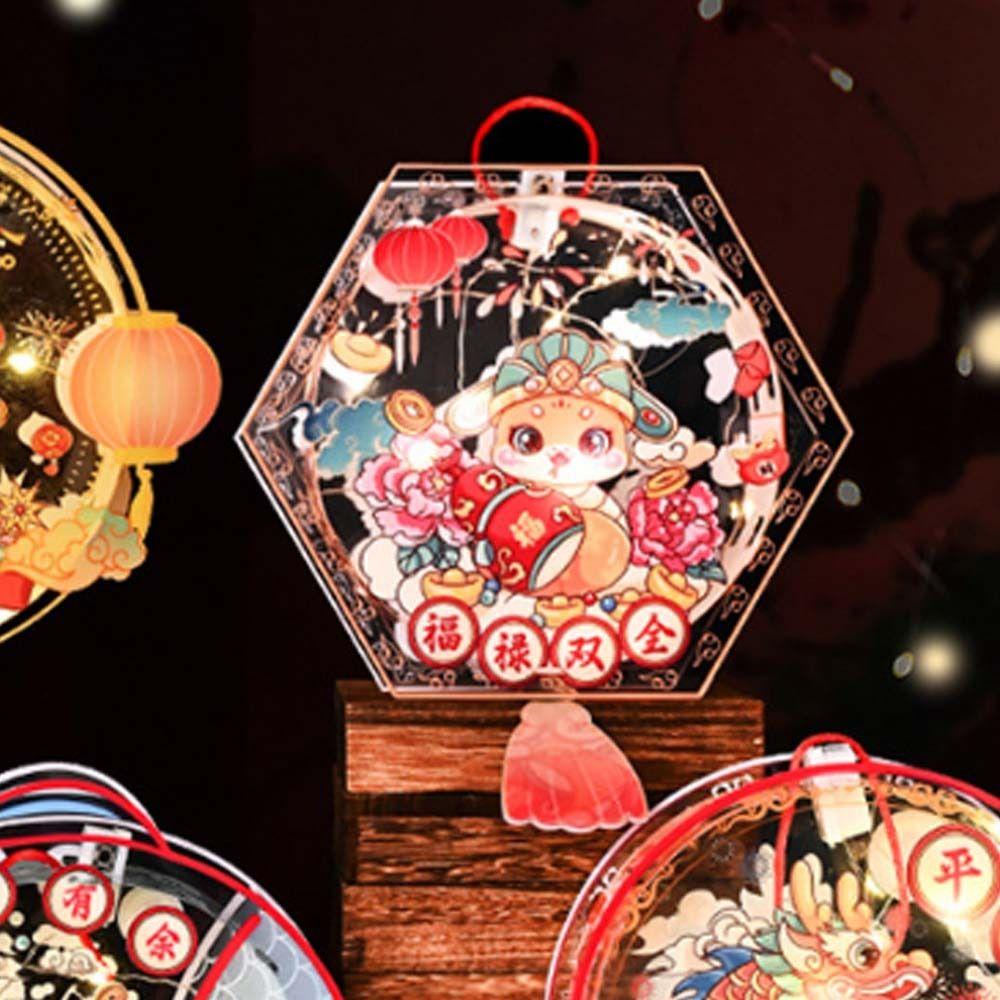 Transparent 2025 Snake Year Portable Lantern Traditional Spring Festival Supplies  Lantern Festival