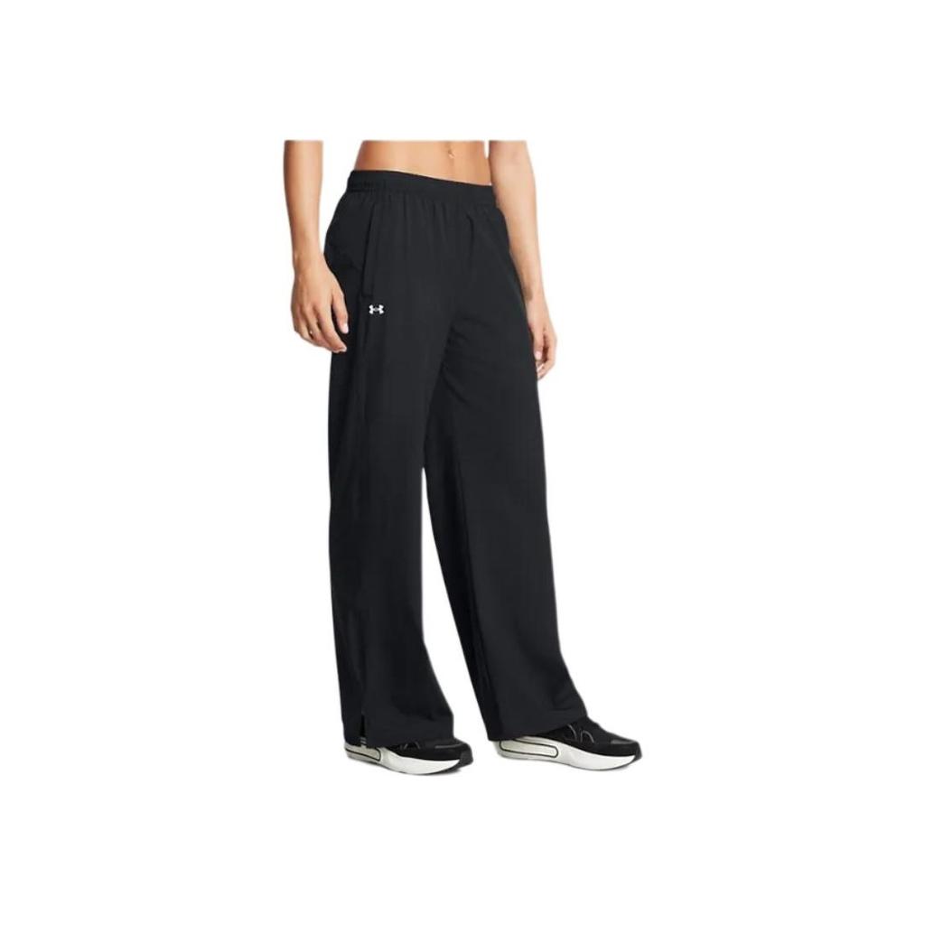 Under Armour Rival Ss25 Woven Sports Fashion Solid Color Casual Pants Women Pants Black 1386453-001