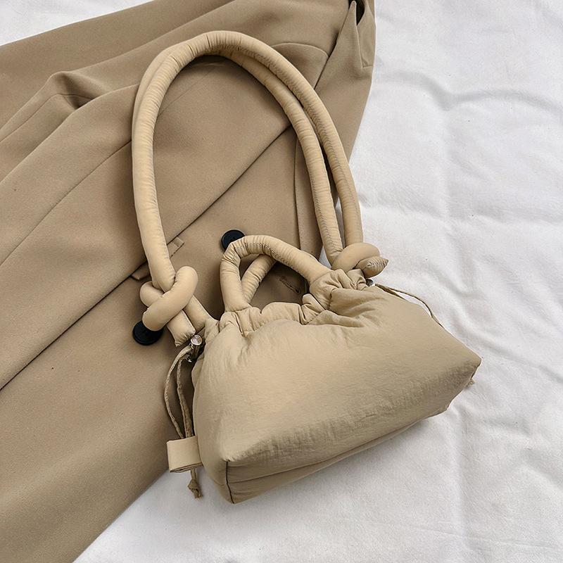 Damskie pikowane torby na ramię Mała puszysta bawełniana nylonowa puchowa torba crossbody Mini torebki damskie Projektant mody