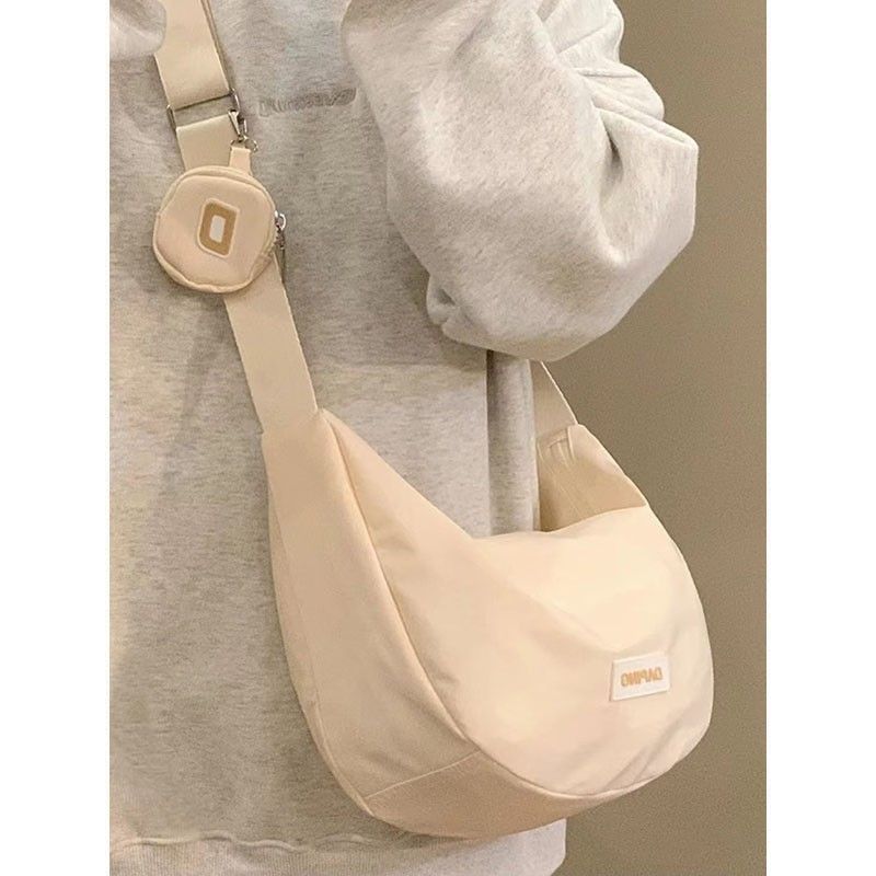 Simple casual literary female student single shoulder crossbody dumpling bag