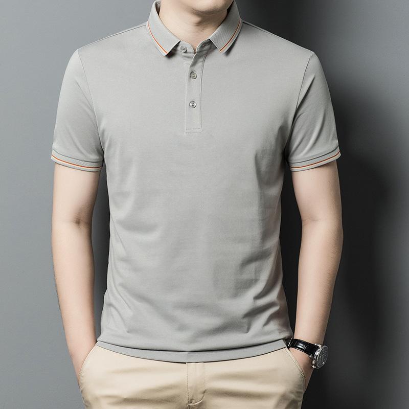 High-End Summer Men's Lapel Polo Shirt Short Sleeve T-shirt Men's Korean Trend T-shirt with Collar Half Sleeve Short Shirt
