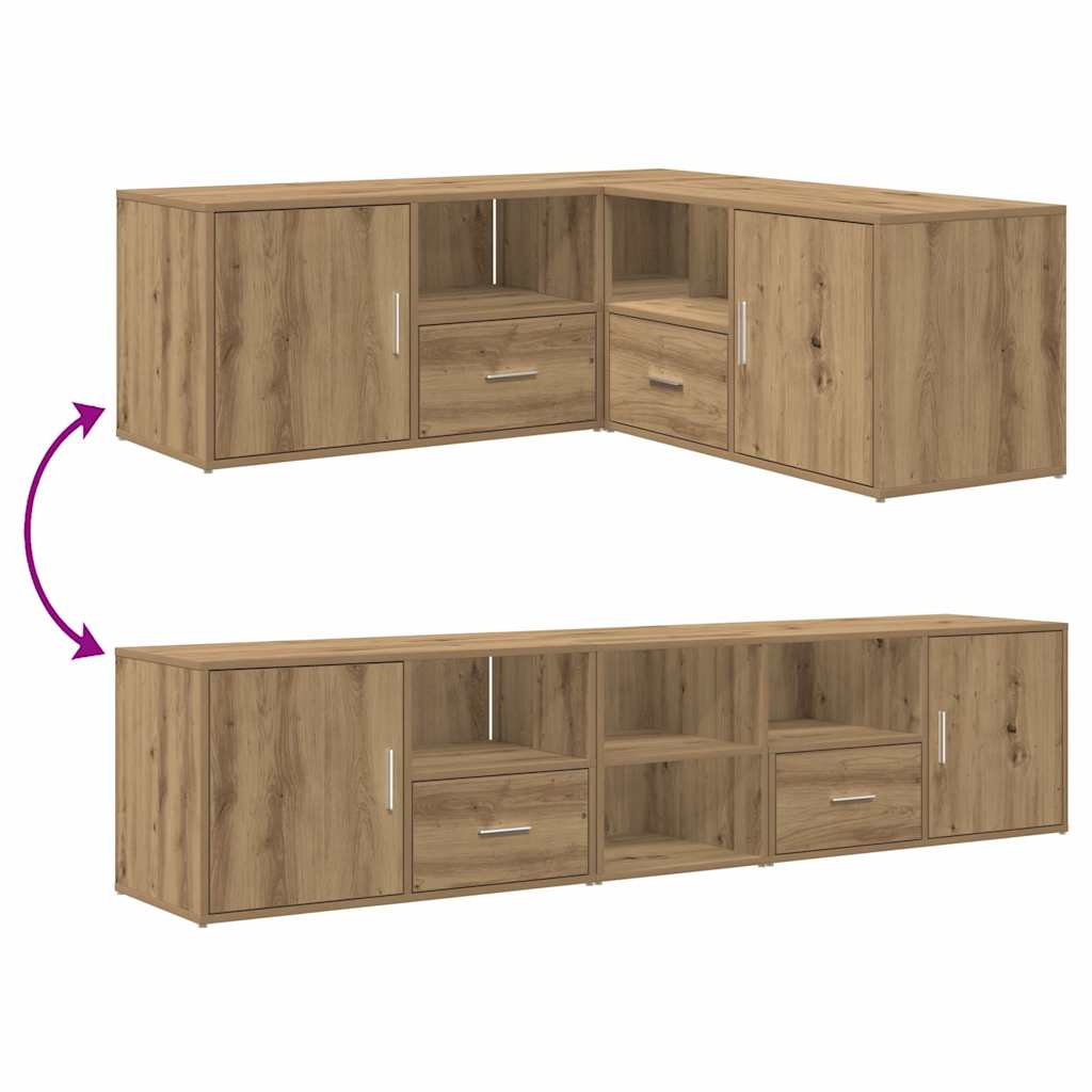 Eckregal Handwerker Eiche 200x40x45 cm Spanplatte