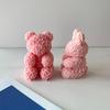 Rose Series Animal Aromatherapy Candle Silicone Mold Diy Rabbit Bear Handmade Soap Dripping Plaster Decoration Mold