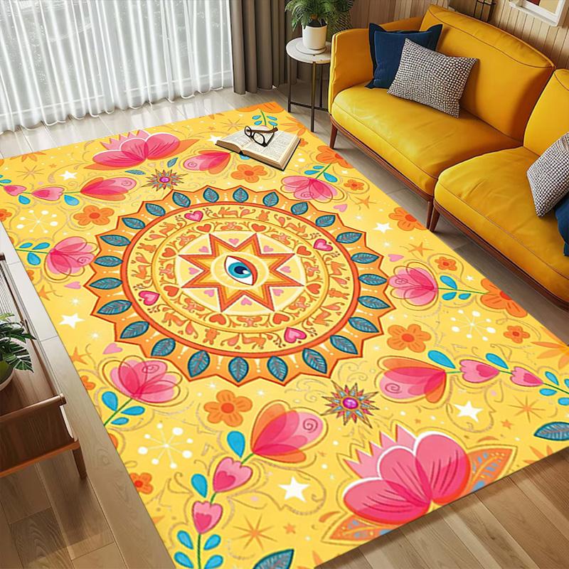 Floral Mandala Living Room Nonslip Area Rug Soft Carpet For Bedroom Game Playroom Sofa Office Home Decor Doormat Christmas Gift C929290