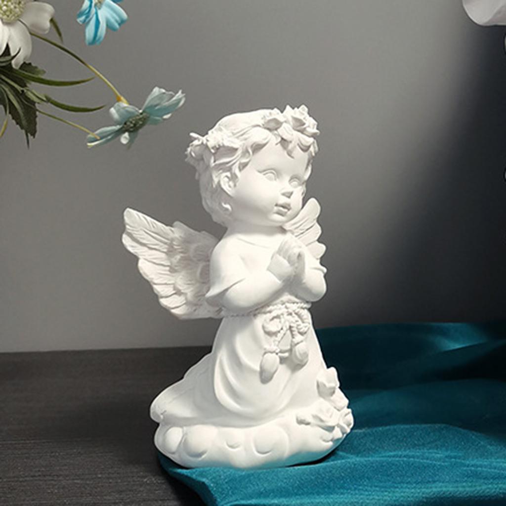 Angel Statue Ornaments Wings Cherub Figurine Fairy Sculpture Collectibles