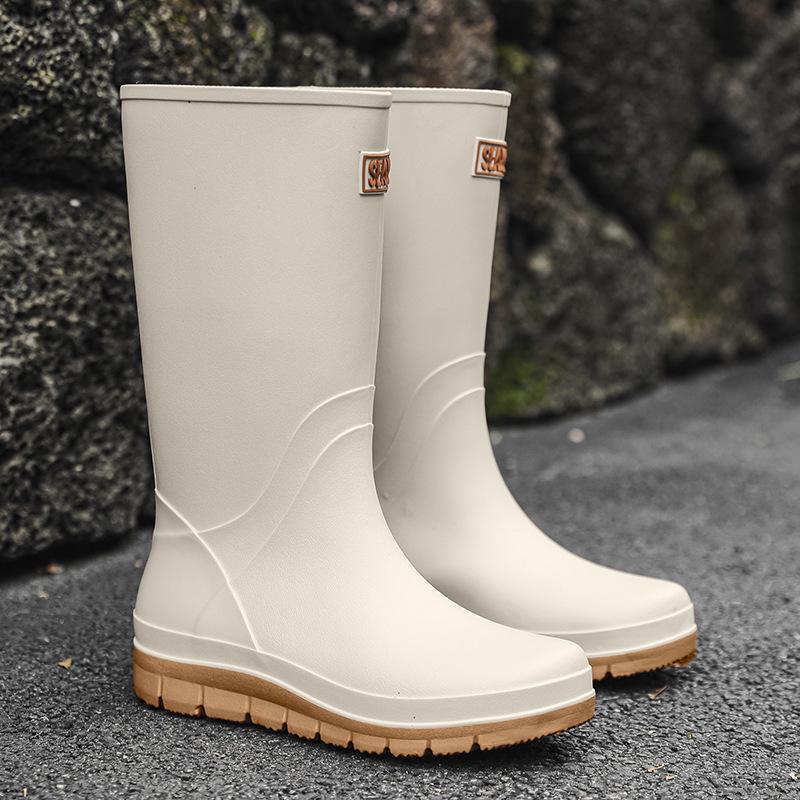 

Мужские высокие нескользящие водонепроницаемые резиновые сапоги для курьеров и рыбалки 43