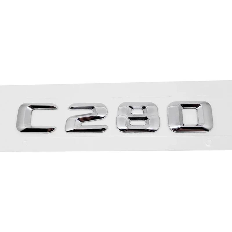 Alloy ABS Car Letter Stickers Rear Trunk Badge for Mercedes Benz C Class C240 C250 C260 C280 C300 C320 C350 C400 C500 Emblem
