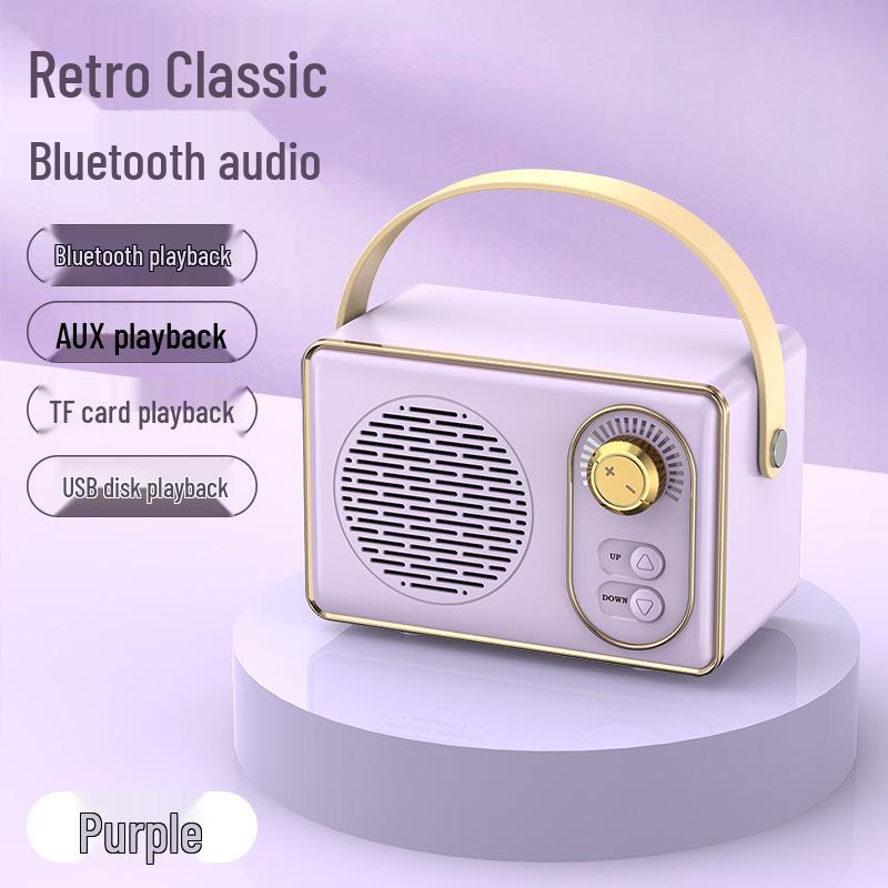 Mini Retro Style Portable Bluetooth Outdoor Speaker