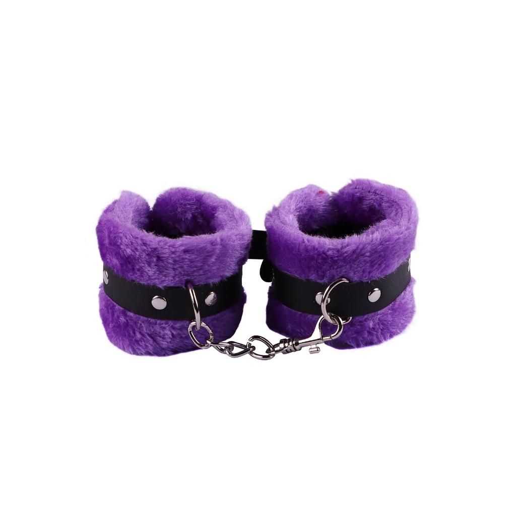 SM Adjustable Handcuffs Toy PU Leather Plush Handcuffs Blindfold Masks Set Restraints Bondage Sex Toy For Adult Game Accessories