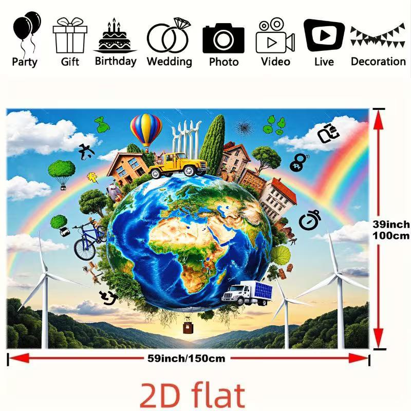 2D Dreamy Eco World Backdrop for Live Streaming & Content Creation