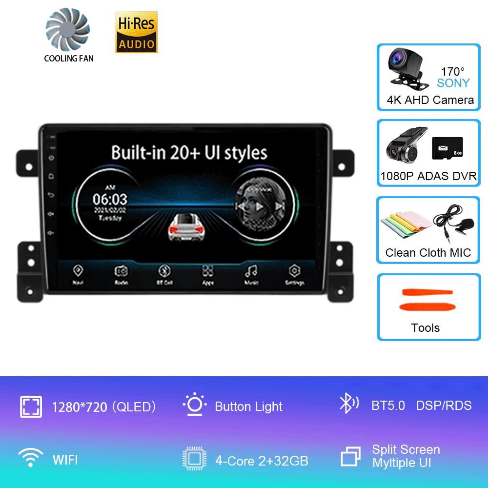Android 14 For Suzuki Grand Vitara 3 2005-2012 2013 2014 2015 2 Din Car Radio Stereo Multimedia Video Player Navigaion Carplay