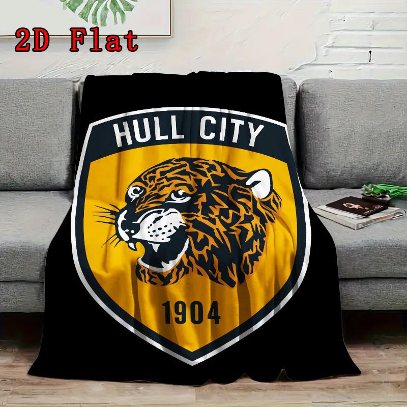 Hull City Pattern Flannel Blanket High quality All Seasons Warmth and Comfort Perfect for Christmas Gifts.