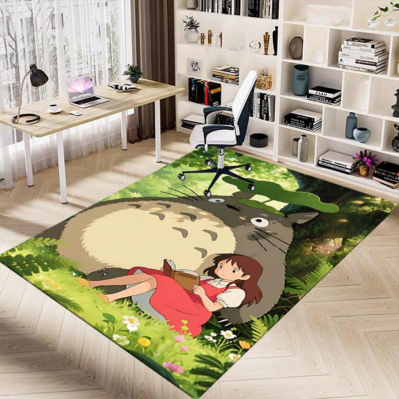1 Stück Totoro Freunde Teppich für Spielzimmer Schlafzimmer Wohnzimmer Sofa Heimdeko, Kinder Spielbereich Teppich Rutschfeste Fußmatte Y72911