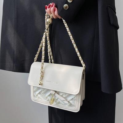 Bolsa feminina nova de primavera de alta qualidade nicho versátil bolsa mensageiro moda corrente pequena bolsa quadrada