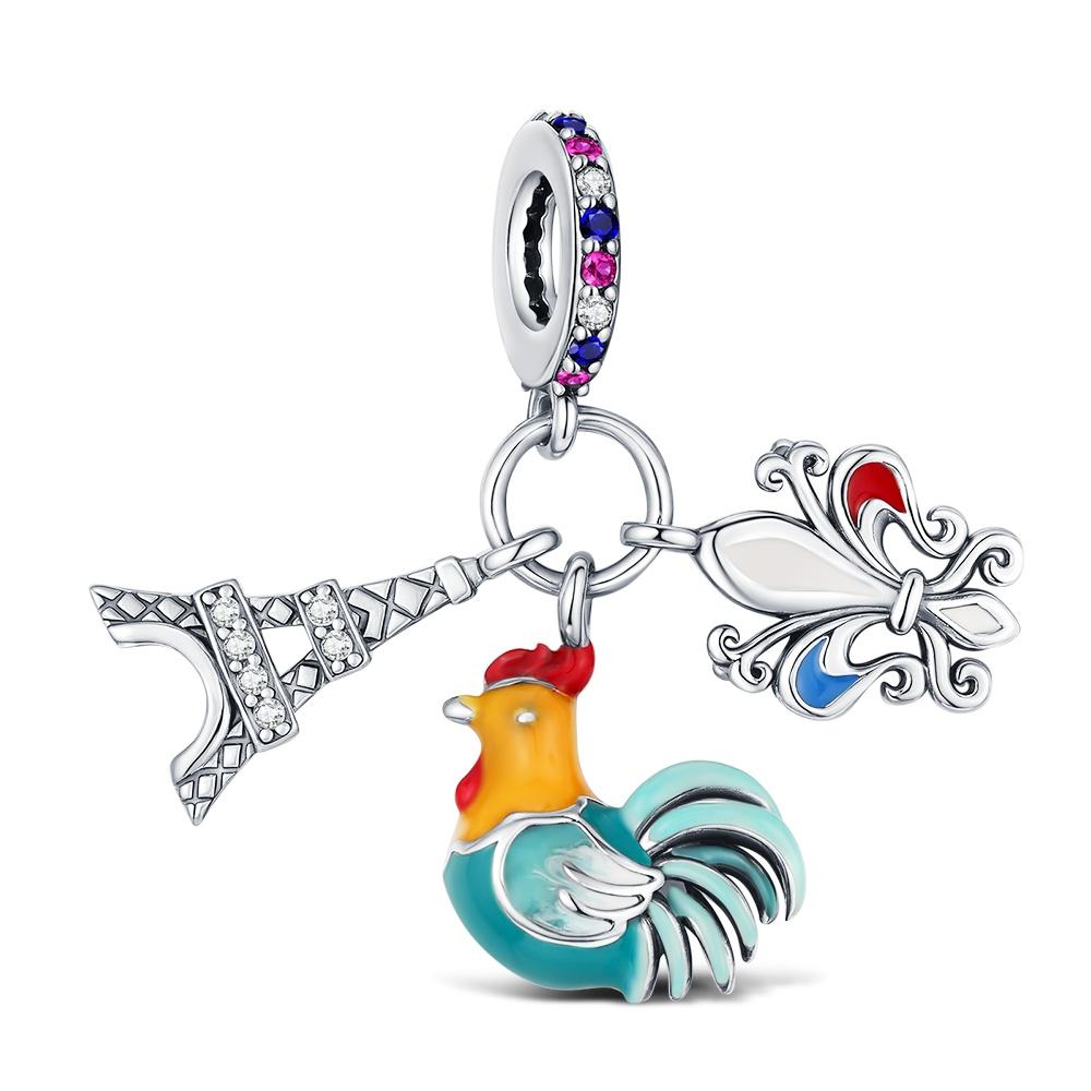 925 Silver Animal Charm Cartoon Cute gecko octopus Bead Fit Bracelet Diy For Women Original Dangle Pendant Mother's Day Gift