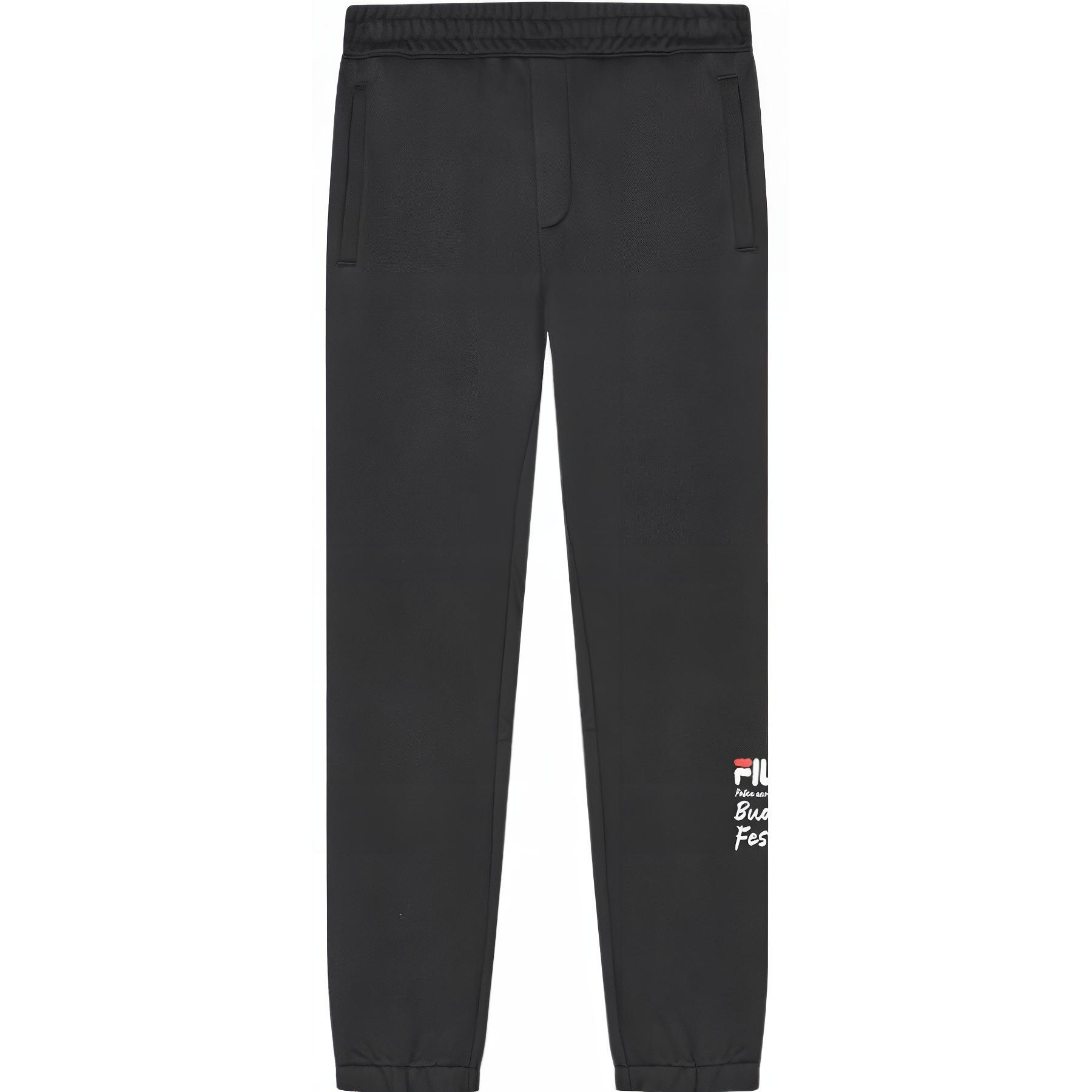 

FILA Da Da Long Series официальные мужские трикотажные длинные брюки весна 2024 новые повседневные брюки мужские низы черные F11M419601FBK M