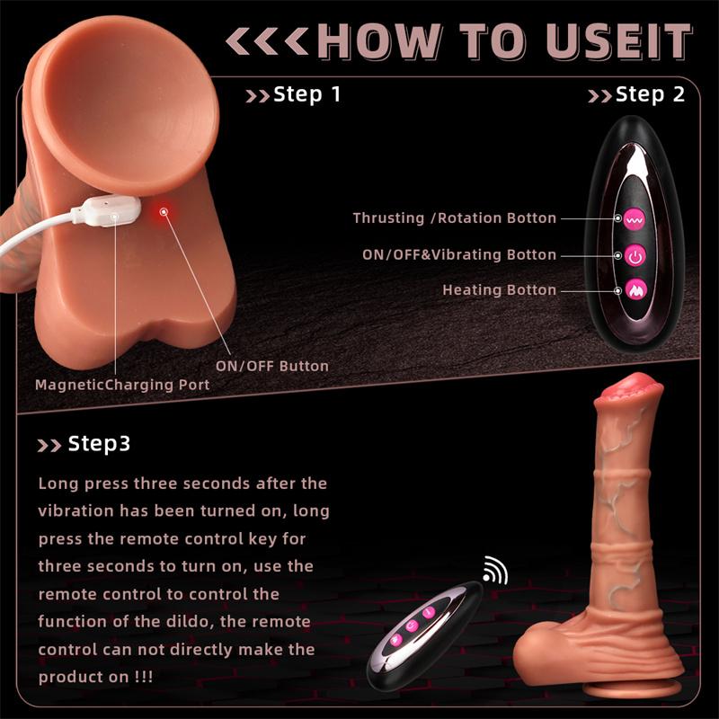Elektrický koňský penis Teleskopické dildo Ženské sexuální hračky Soukromá masturbace Orgasmus Vibrátor