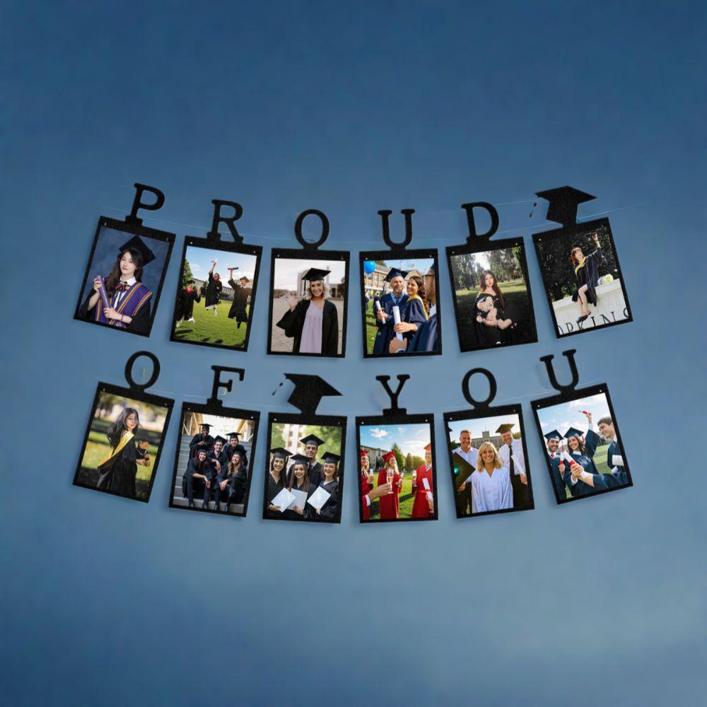 Proud of You Graduation Photo Banner Personalized Graduation Hanging Decor  Party Favors