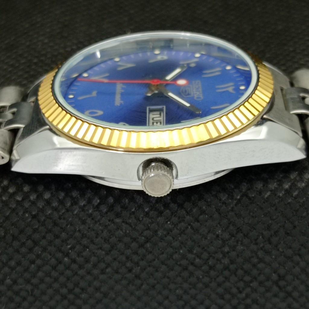 CEAS BĂRBĂTESC AUTOMATIC SEIKO 5 SECOND HAND JAPONIA MECANISM AURIU RAR 575b-a305235-2 SKU575b-a305235