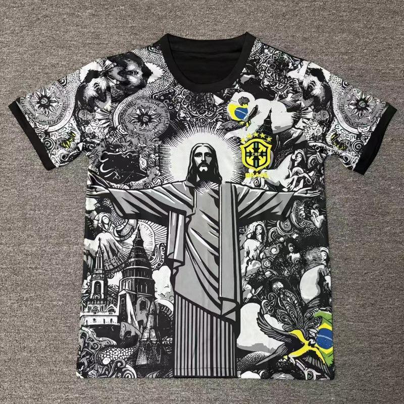 Maillots de Football Édition Spéciale en Gros Paris Ajax Real Madrid Inter Mibasa Argentine Brésil Maillots à Manches Courtes
