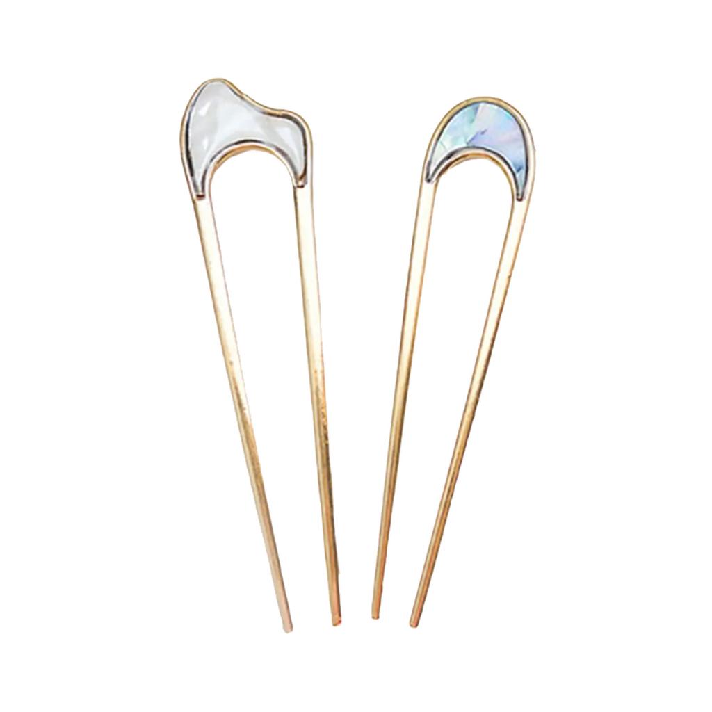 2pcs Metal Hair Accessory for Hairstyle Fixes Barrette Chignon Hairpins Long Hair Accessory Hairstyling Accessories