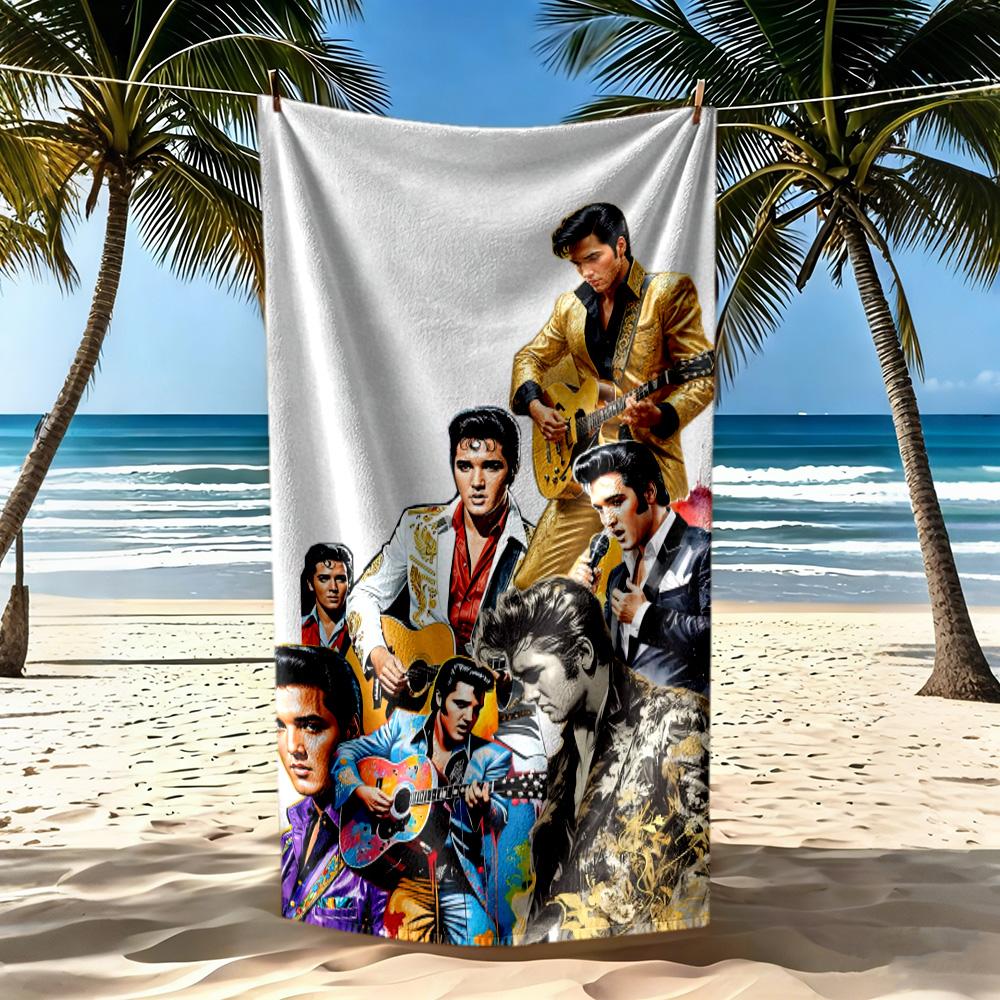 Elvis Beach Towel Quickdry Soft Microfiber Comfortable Lightweight Portable For Swimmingbeachcamping Travel Beach Accessoriesgym