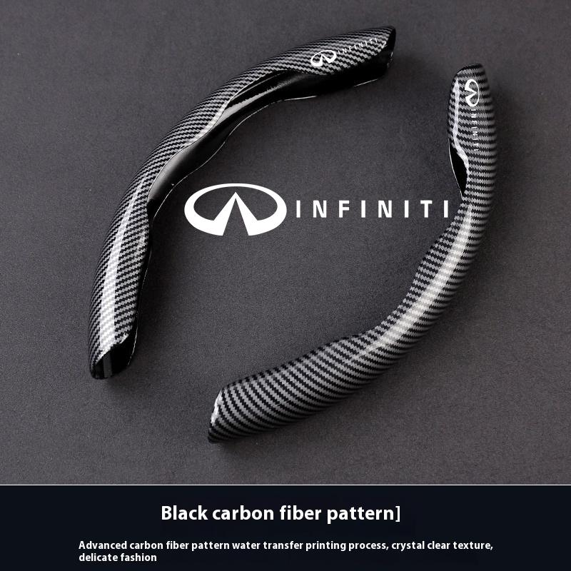 Car Carbon Fiber Texture Steering Wheel Cover For Infiniti Q30 Q50 Q60 Q70 Q80 QX30 QX50 QX55 QX60 QX70 QX80 M25 JX35 FX35 EX25 UU666