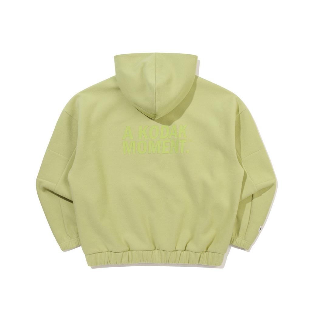 KODAK Mellow Oversized Zip-Up Hoodie Lime