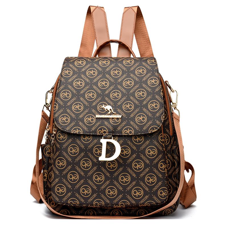 Retro Print Backpack Women's Multi-Functional Travel Small Backpack Commuter Backpack