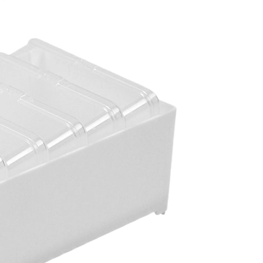 Data Cable Management Storage Box Clear Charging Cord Organizer Box Multifunctional Card Sorting Compartment Bin