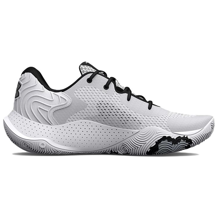 Under Armour Spawn 4 Basketball Shoes White Black Men 3024971-102