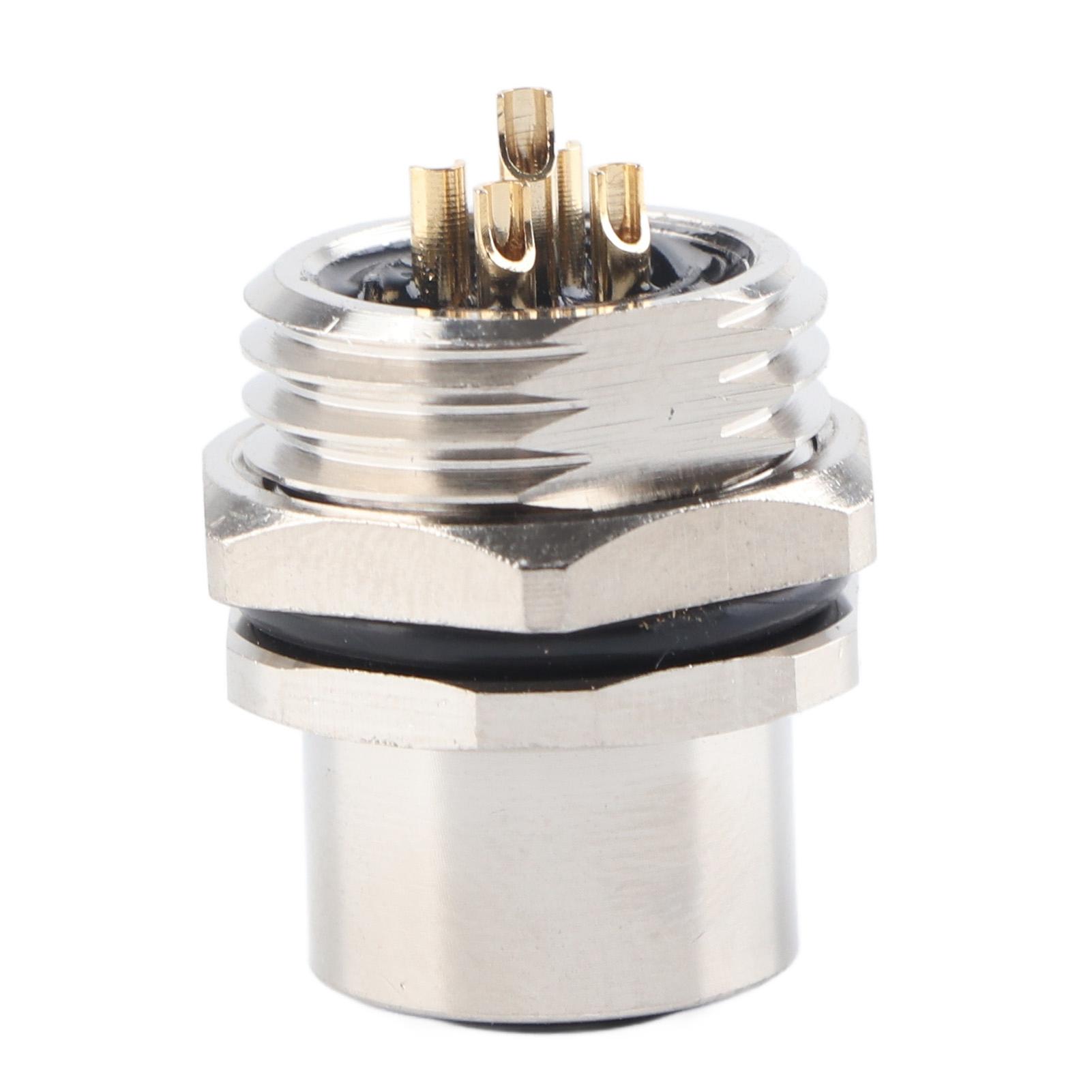 

M12‑B‑S5 Panel Mounted Socket M12 IP67 Waterproof Connector 5pin Plug Adapter