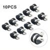 High Performance 10pcs Rubber Lined Hose Clamps Made of Stainless Steel