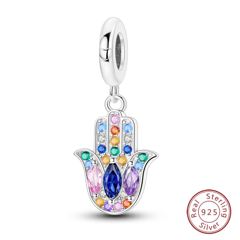 100% Real Copper Classic Devil'S Eye Charms Beads For Women Fit Original Qikaola Bracelets Fine Diy Jewelry Making