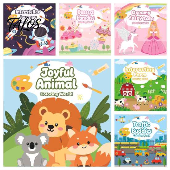 Fun Animal Pictures for Toddlers Children's Coloring Book, with Cute Theme, Thick Paper Sketchbook, Kids Art Supplies Drawing And Painting Supplies,
