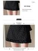 Stylish Black Polka Dot Ruffle-Edge A-Line Skirt for Women - Spring/Summer 2026 Collection