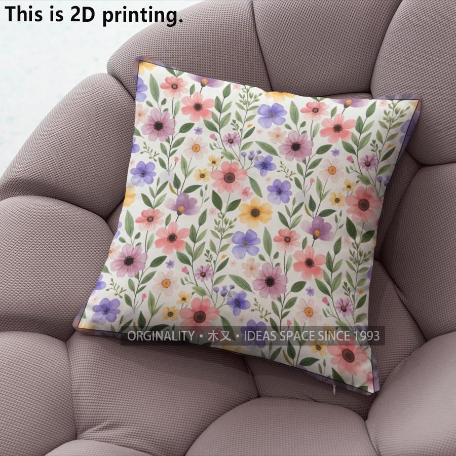 Vintage Floral Print Throw Pillow Covers Pattern Cushion Cover Suitable For Sofa Bedroom Car Pillow Cover